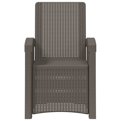 vidaXL Reclining Garden Chair Rattan Look Light Grey PP