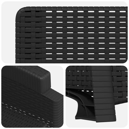 vidaXL Reclining Garden Chair Rattan Look 2 pcs Anthracite PP