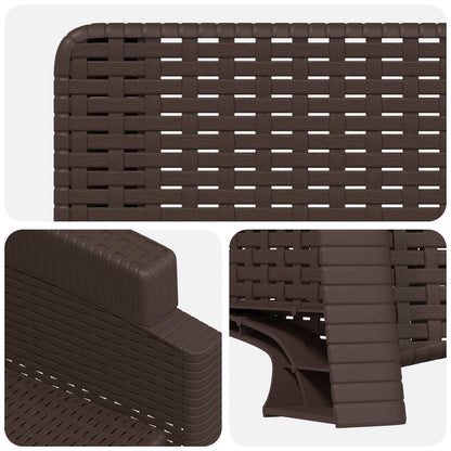 vidaXL Reclining Garden Chair Rattan Look 2 pcs Brown PP