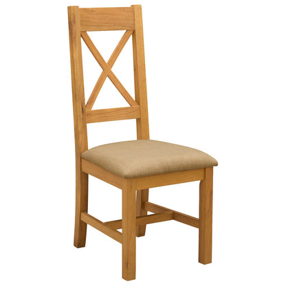 vidaXL Dining Set 3 pcs Beige Solid Oak Wood