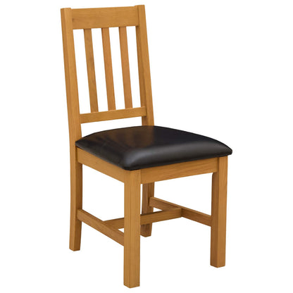 vidaXL Dining Set 7 pcs Black Solid Oak Wood