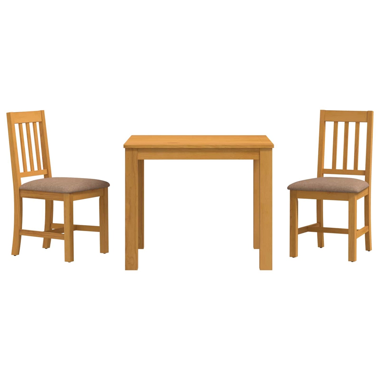 vidaXL Dining Set 3 pcs Grey Solid Oak Wood