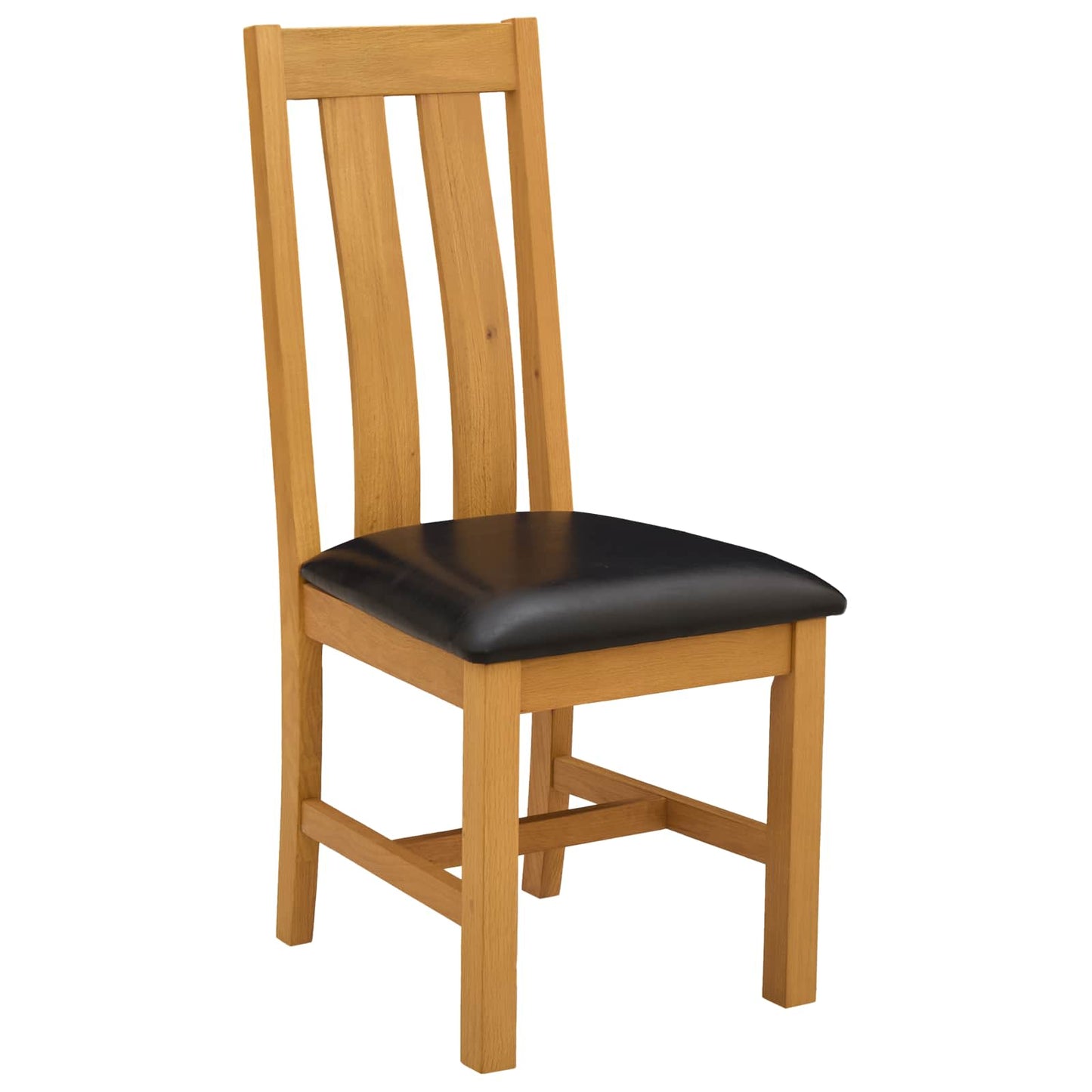 vidaXL Dining Set 3 pcs Black Solid Oak Wood