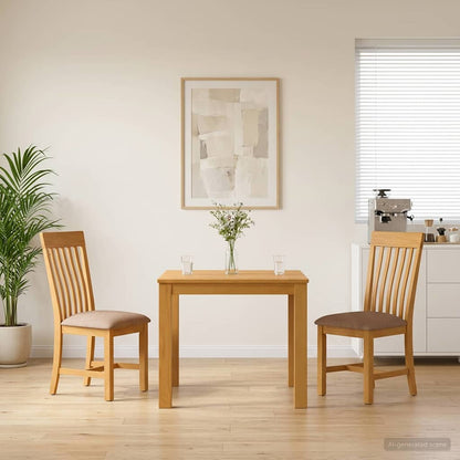 vidaXL Dining Set 3 pcs Grey Solid Oak Wood