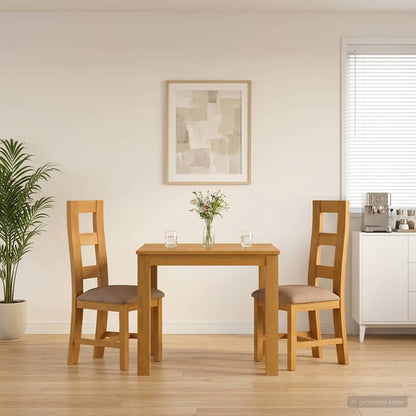 vidaXL Dining Set 3 pcs Grey Solid Oak Wood
