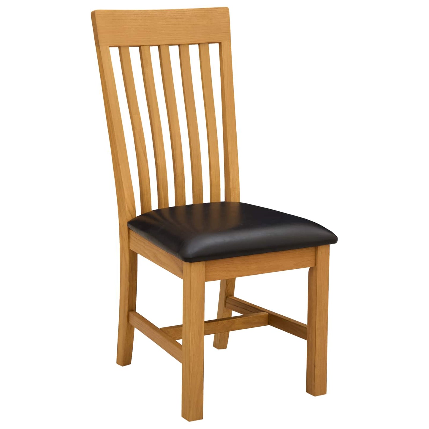 vidaXL Dining Set 5 pcs Black Solid Oak Wood