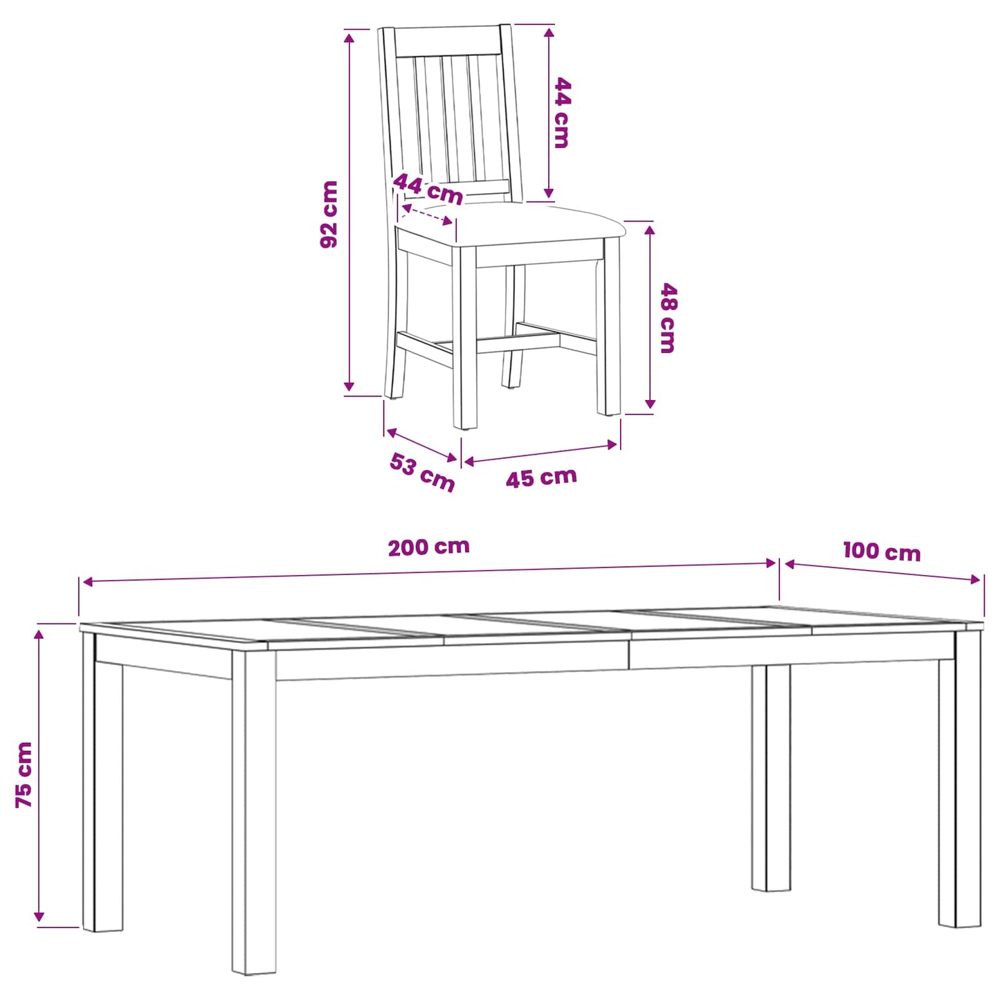 vidaXL Dining Set 9 pcs Grey Solid Oak Wood