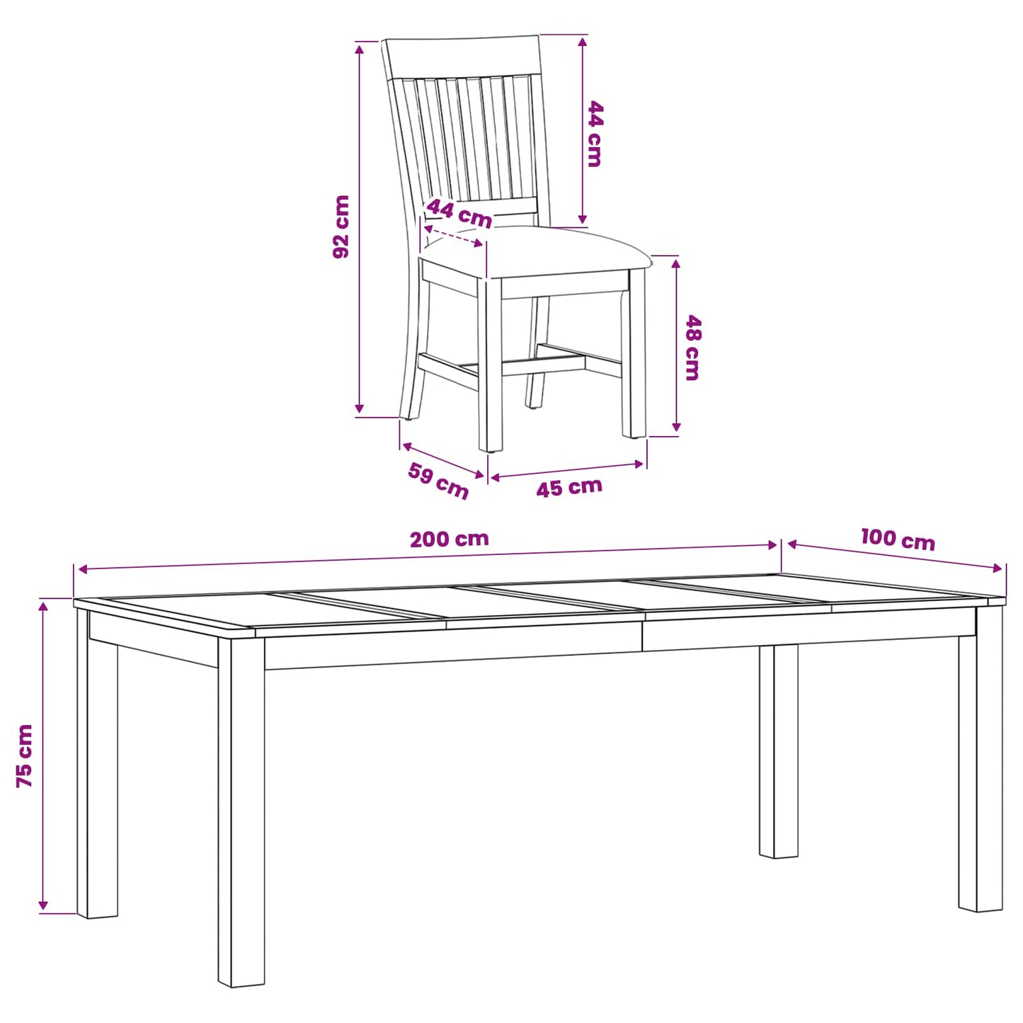 vidaXL Dining Set 9 pcs Grey Solid Oak Wood