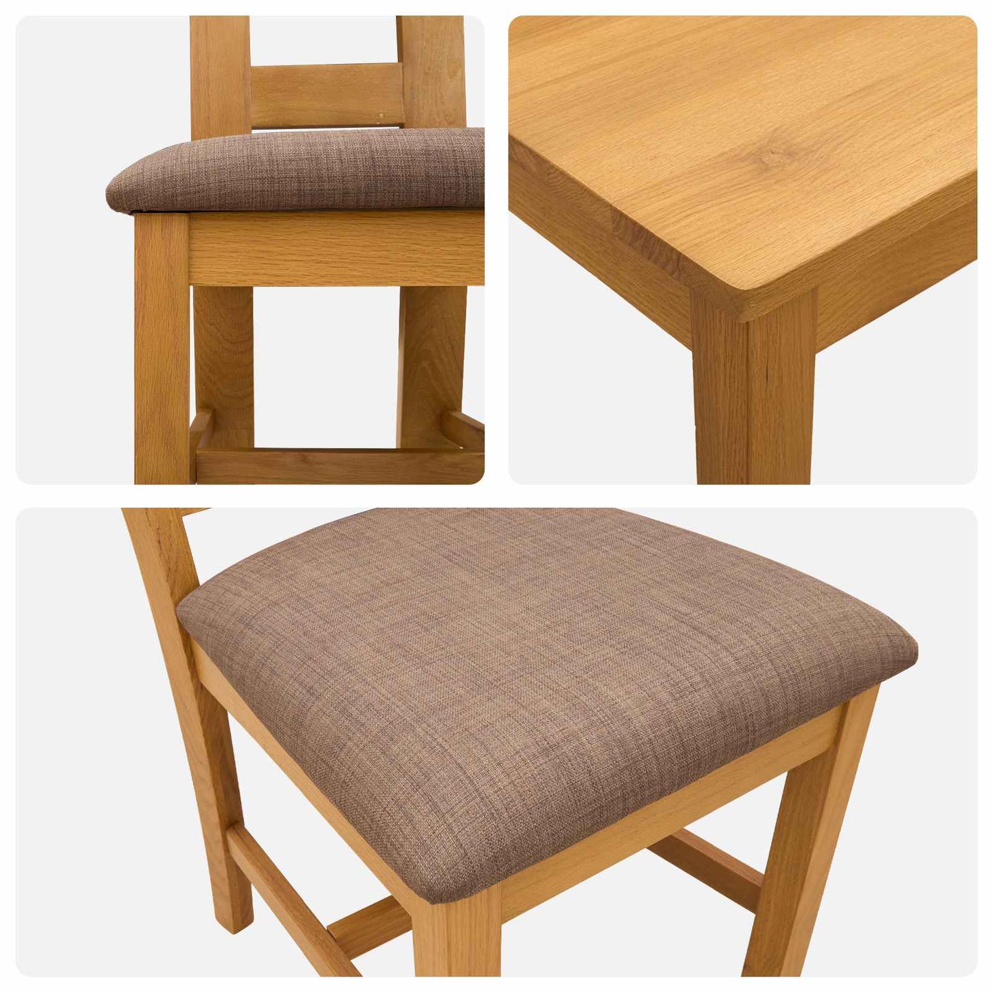 vidaXL Dining Set 9 pcs Grey Solid Oak Wood