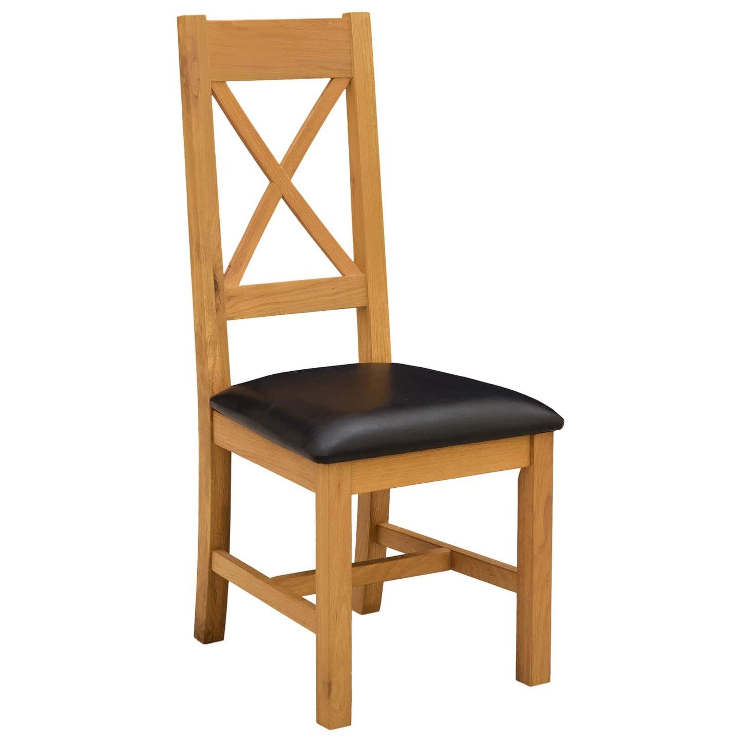 vidaXL Dining Set 9 pcs Black Solid Oak Wood