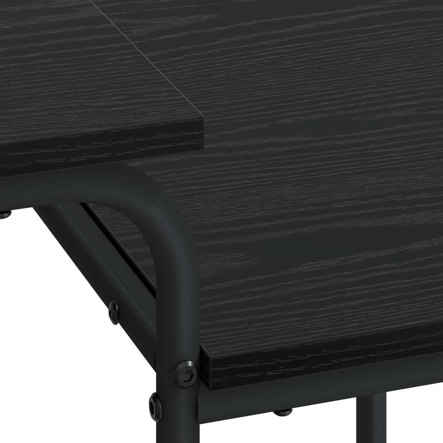 vidaXL Desk with Storage Black Oak 100 x 50 x 75 cm