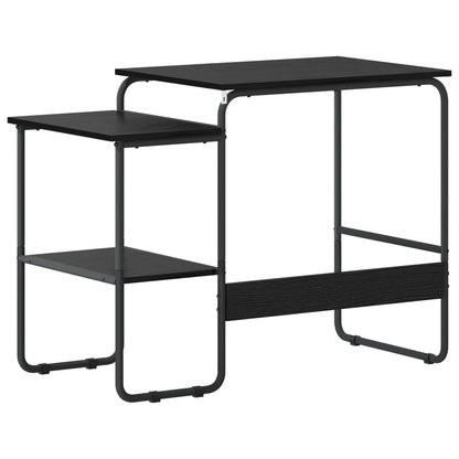 vidaXL Desk with Storage Black Oak 100 x 50 x 75 cm
