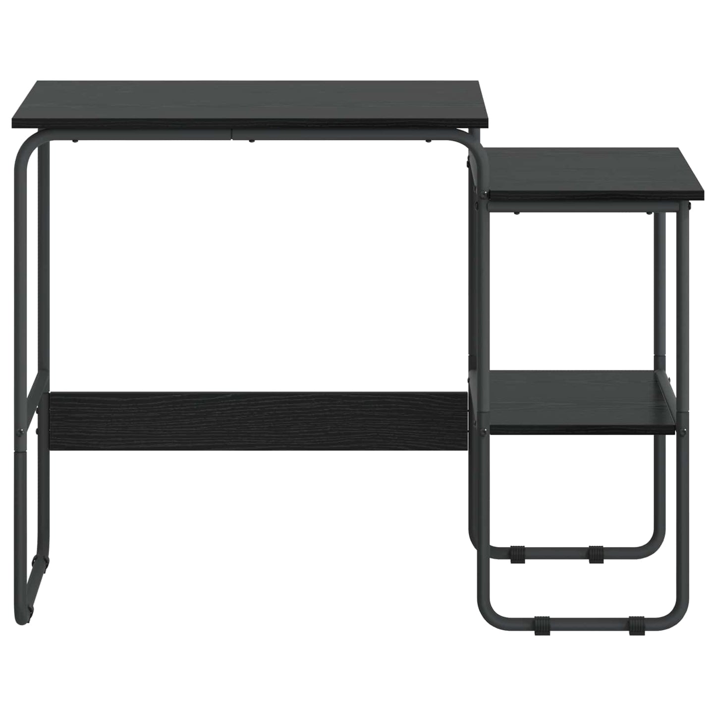 vidaXL Desk with Storage Black Oak 100 x 50 x 75 cm