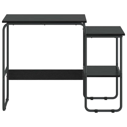 vidaXL Desk with Storage Black Oak 100 x 50 x 75 cm