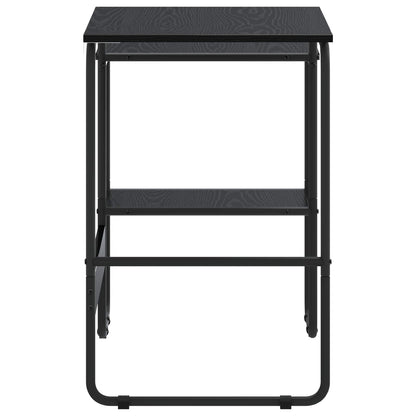 vidaXL Desk with Storage Black Oak 100 x 50 x 75 cm