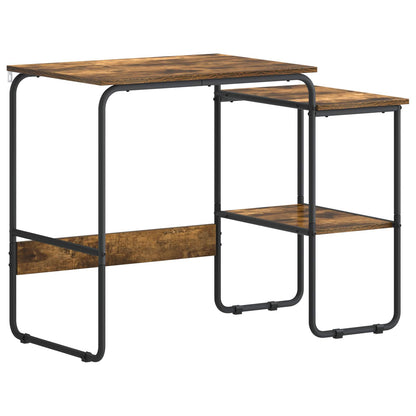 vidaXL Desk with Storage Smoked Oak 100 x 50 x 75 cm