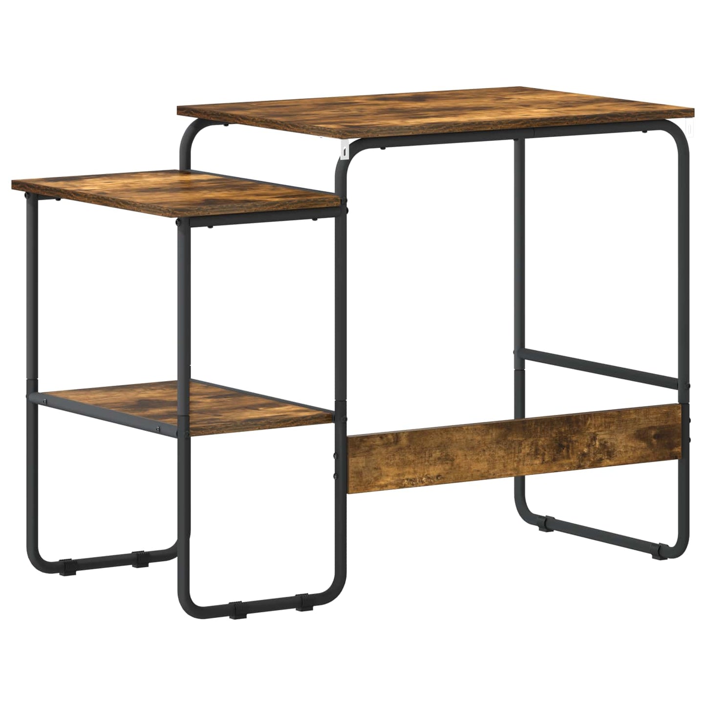 vidaXL Desk with Storage Smoked Oak 100 x 50 x 75 cm