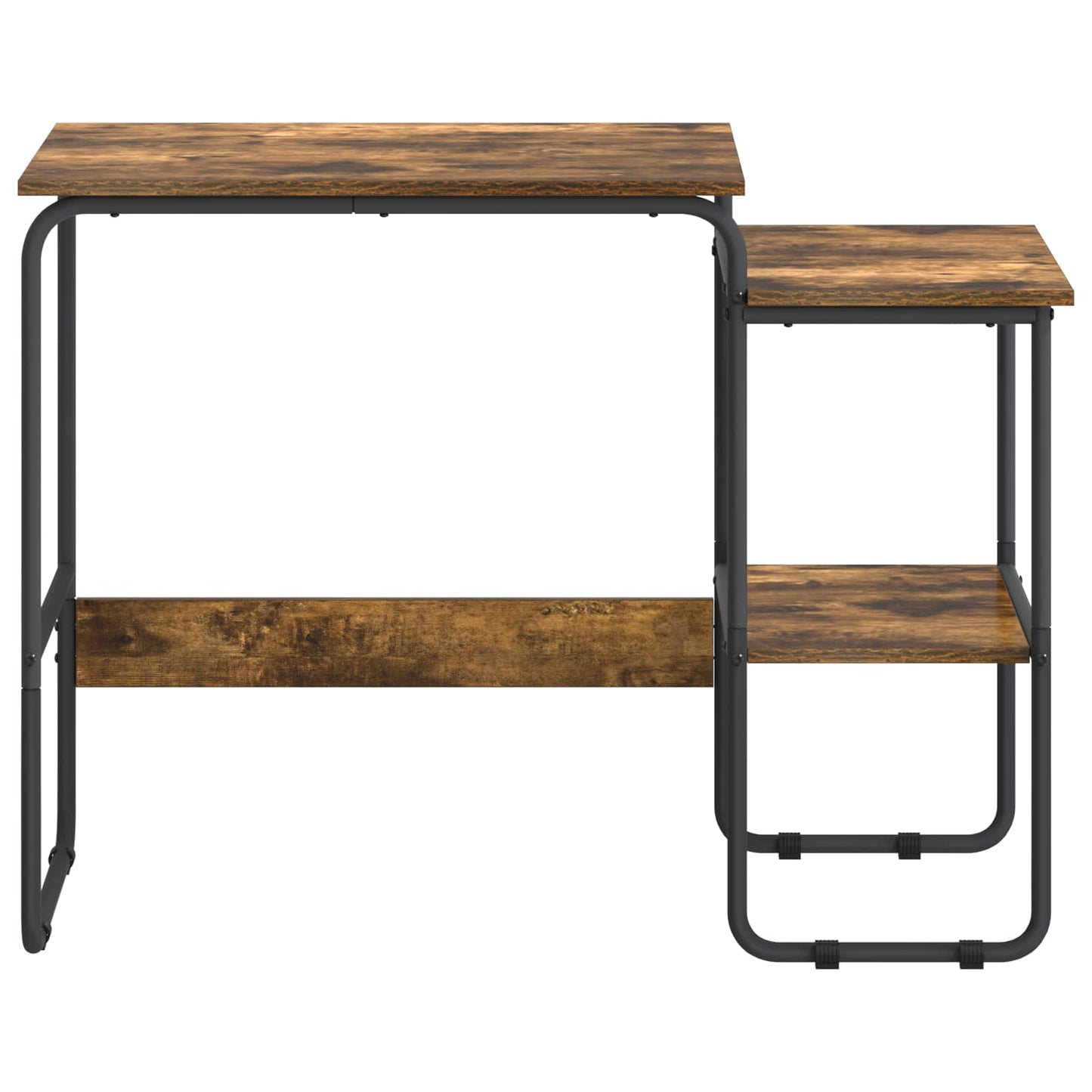 vidaXL Desk with Storage Smoked Oak 100 x 50 x 75 cm