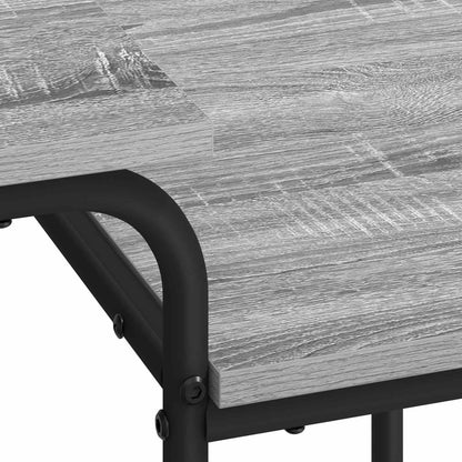vidaXL Desk with Storage Grey Sonoma 100 x 50 x 75 cm