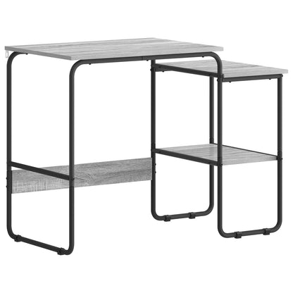 vidaXL Desk with Storage Grey Sonoma 100 x 50 x 75 cm