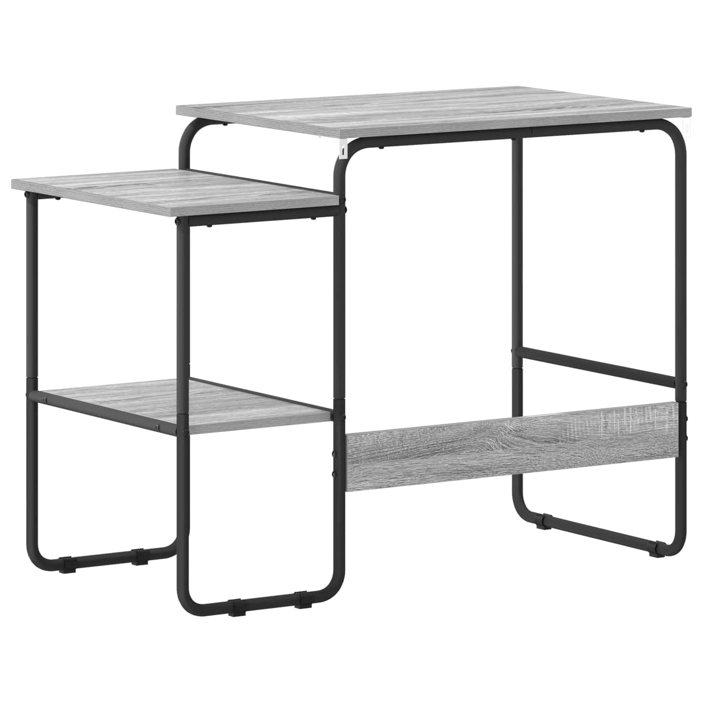vidaXL Desk with Storage Grey Sonoma 100 x 50 x 75 cm