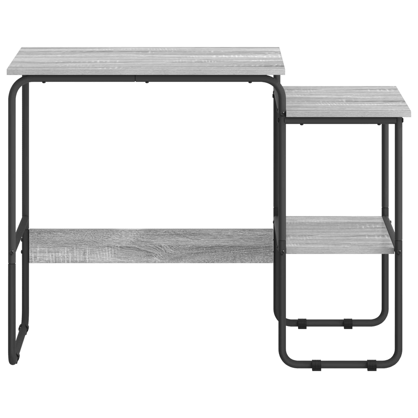 vidaXL Desk with Storage Grey Sonoma 100 x 50 x 75 cm