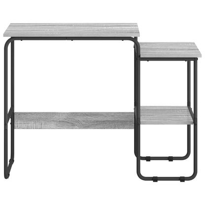 vidaXL Desk with Storage Grey Sonoma 100 x 50 x 75 cm