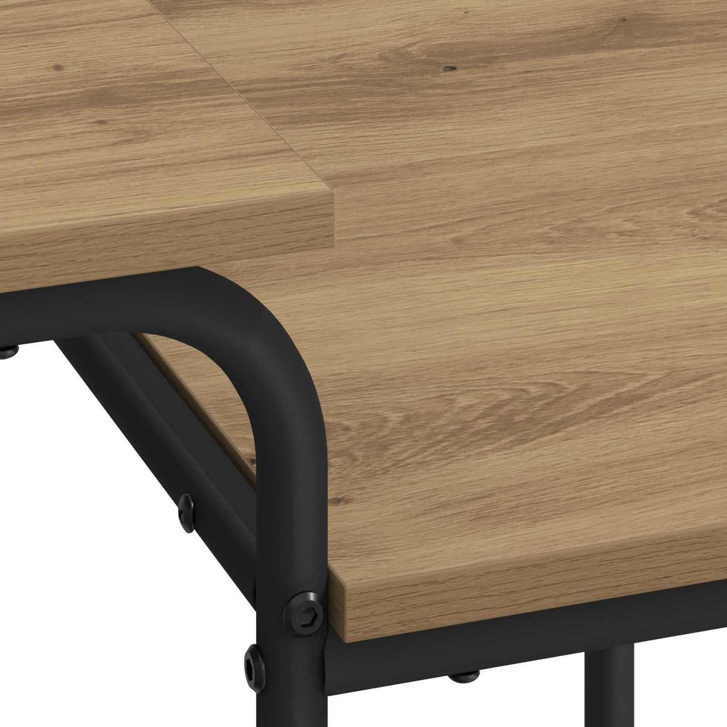 vidaXL Desk with Storage Artisan Oak 100 x 50 x 75 cm
