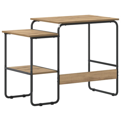 vidaXL Desk with Storage Artisan Oak 100 x 50 x 75 cm