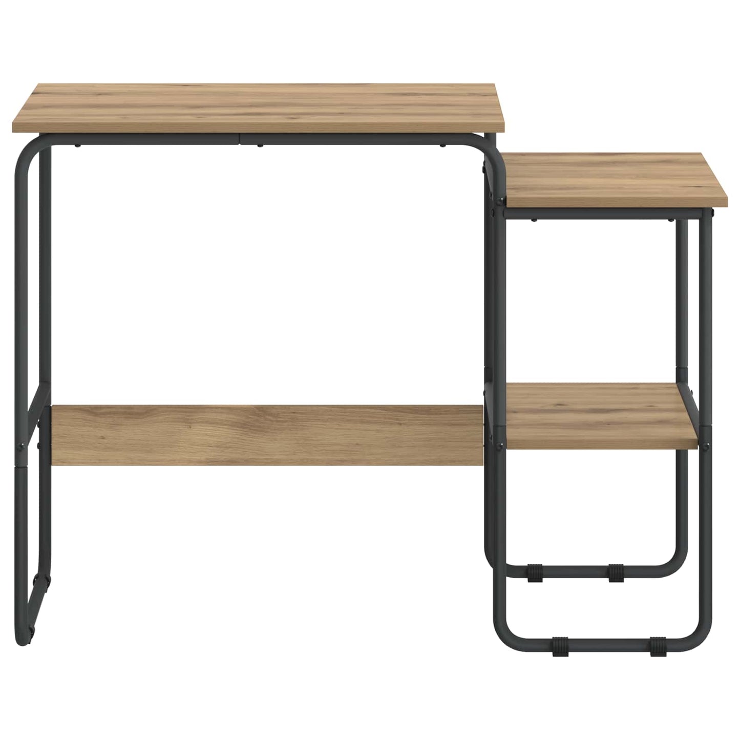 vidaXL Desk with Storage Artisan Oak 100 x 50 x 75 cm