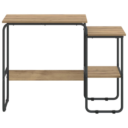 vidaXL Desk with Storage Artisan Oak 100 x 50 x 75 cm