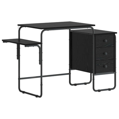 vidaXL Desk with Storage Black Oak 120 x 50 x 75 cm