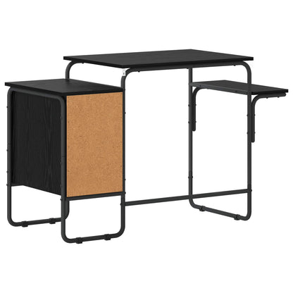 vidaXL Desk with Storage Black Oak 120 x 50 x 75 cm