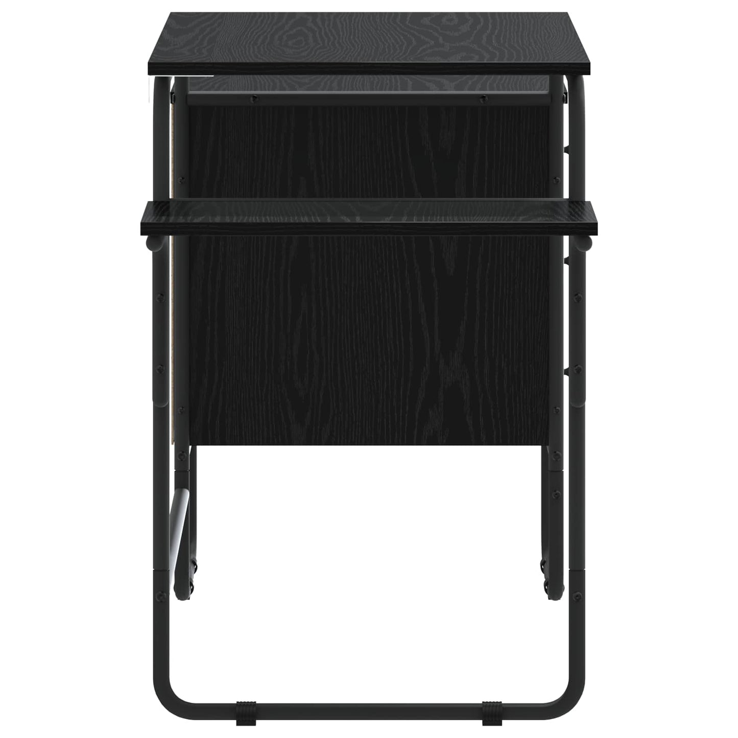 vidaXL Desk with Storage Black Oak 120 x 50 x 75 cm