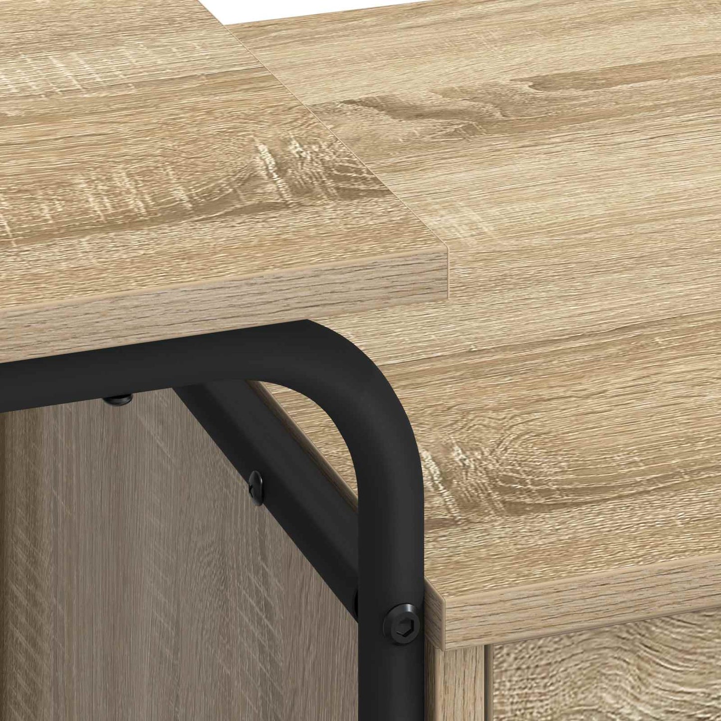 vidaXL Desk with Storage Sonoma Oak 120 x 50 x 75 cm