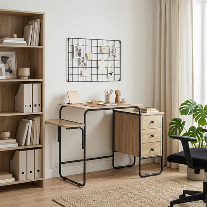 vidaXL Desk with Storage Sonoma Oak 120 x 50 x 75 cm