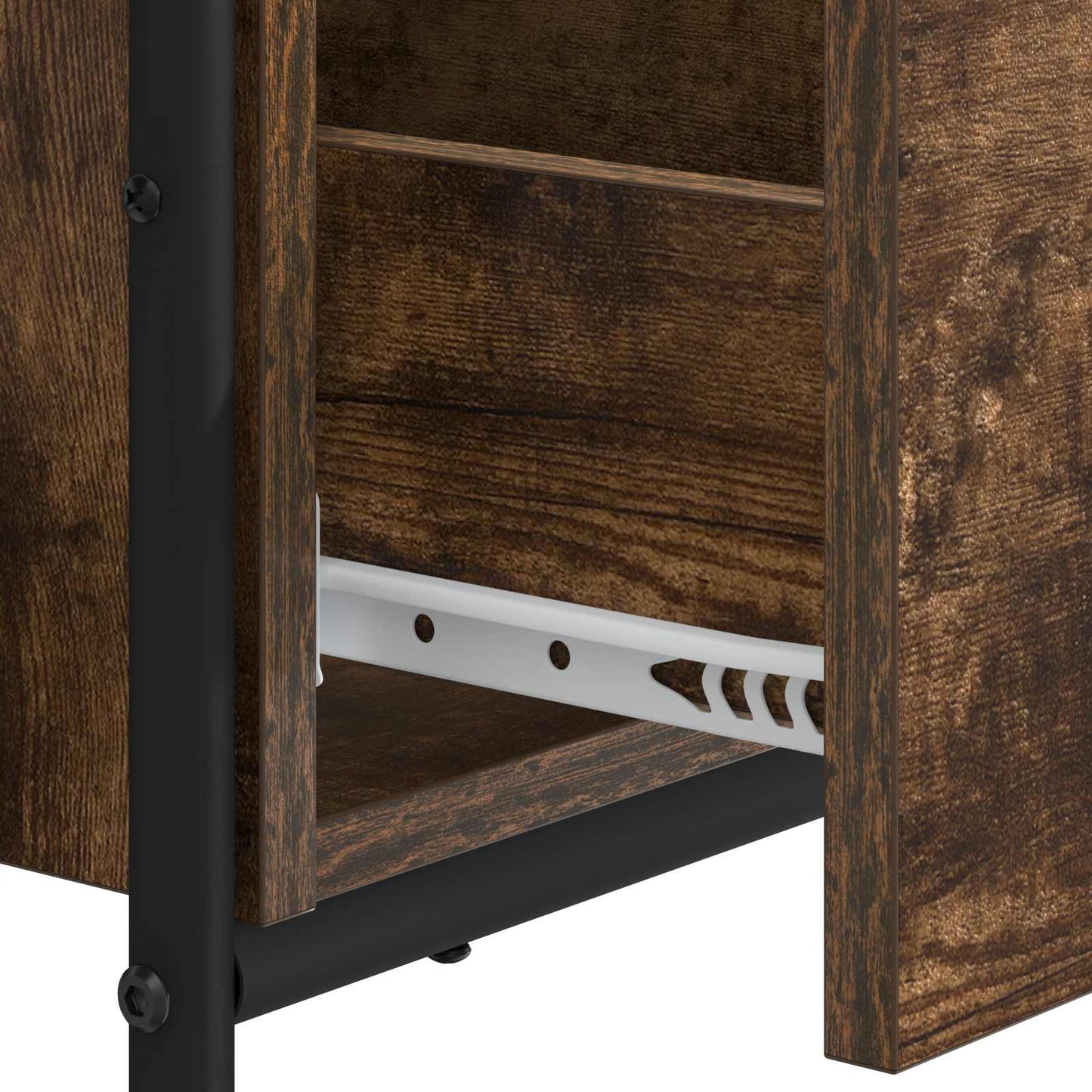 vidaXL Desk with Storage Smoked Oak 120 x 50 x 75 cm