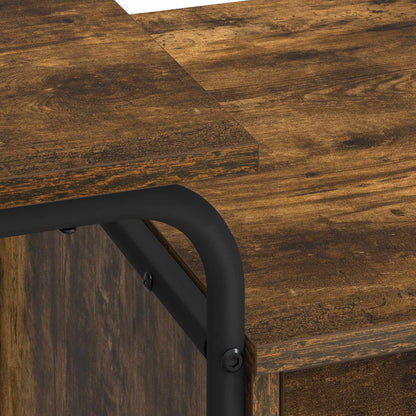 vidaXL Desk with Storage Smoked Oak 120 x 50 x 75 cm