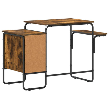vidaXL Desk with Storage Smoked Oak 120 x 50 x 75 cm