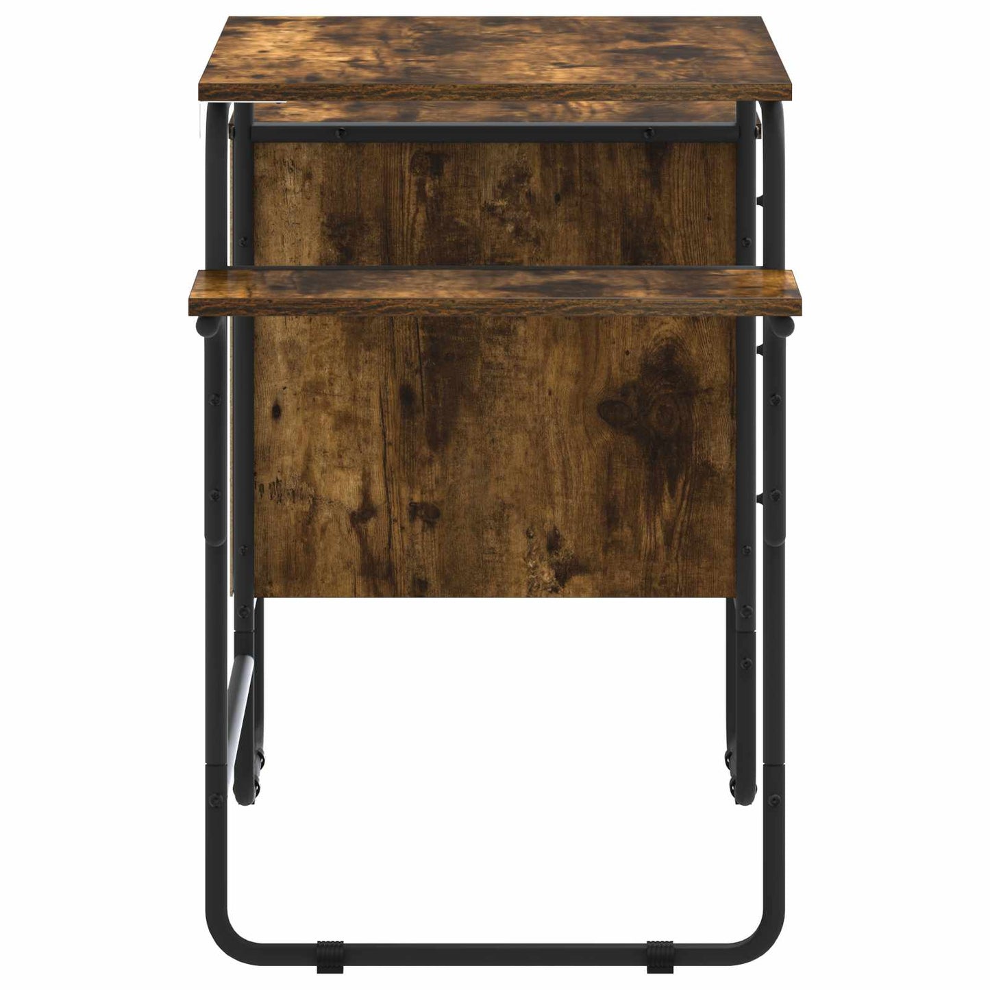 vidaXL Desk with Storage Smoked Oak 120 x 50 x 75 cm
