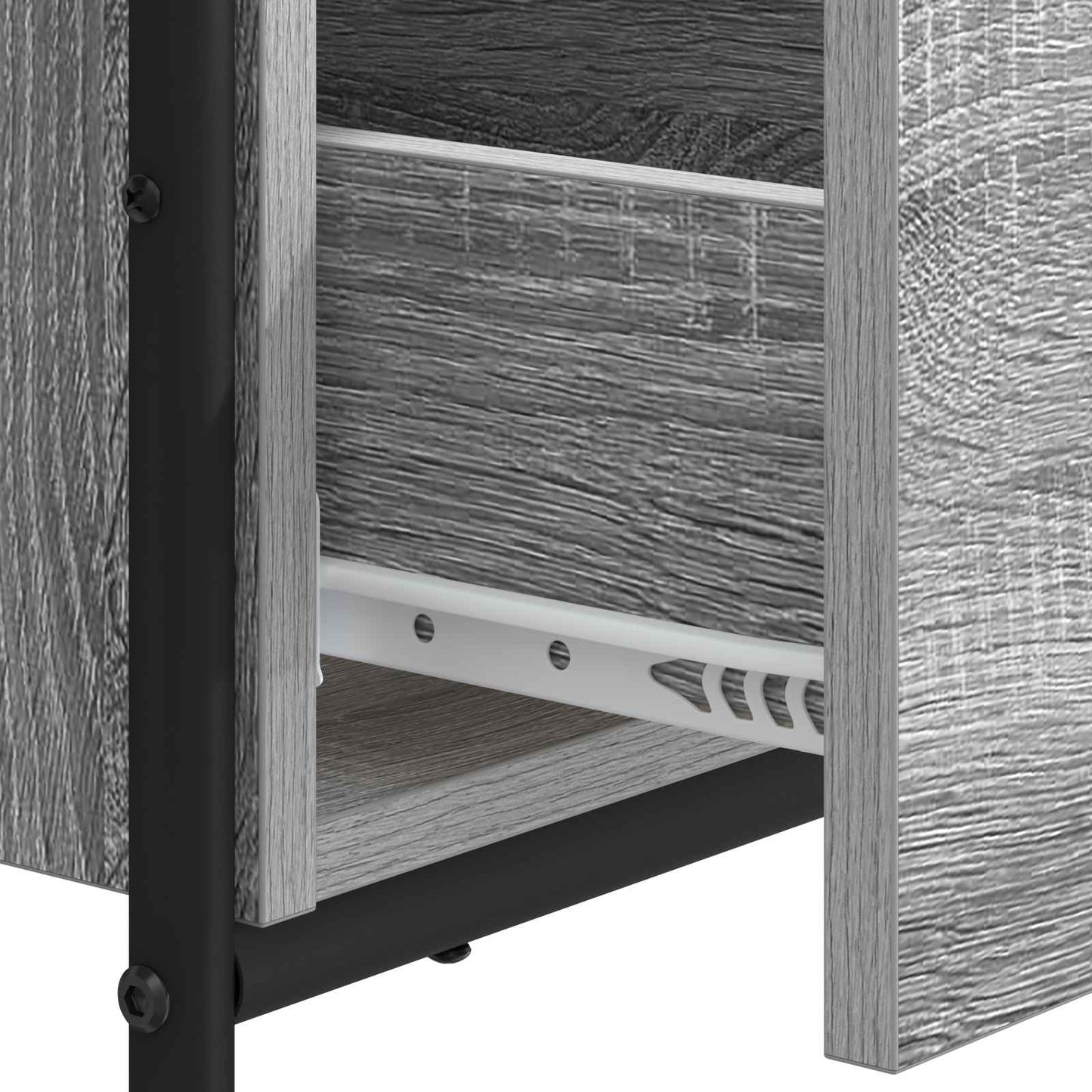 vidaXL Desk with Storage Grey Sonoma 120 x 50 x 75 cm