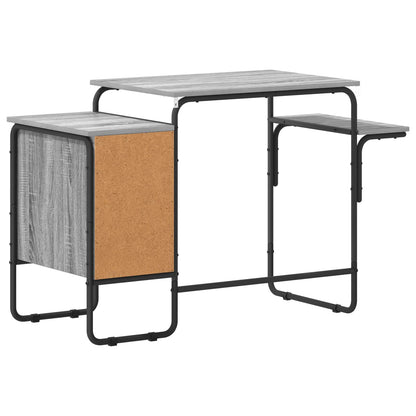 vidaXL Desk with Storage Grey Sonoma 120 x 50 x 75 cm