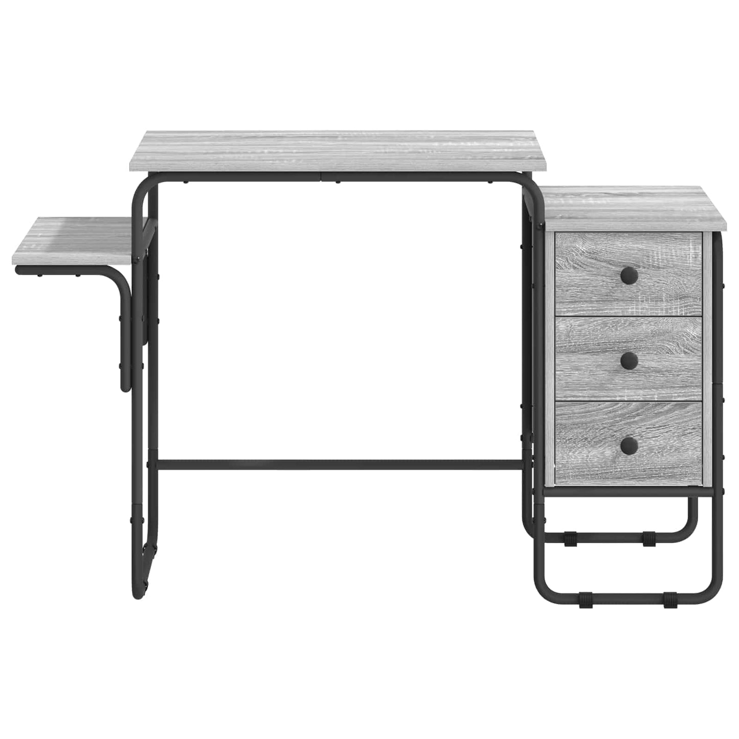 vidaXL Desk with Storage Grey Sonoma 120 x 50 x 75 cm