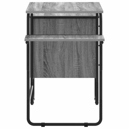 vidaXL Desk with Storage Grey Sonoma 120 x 50 x 75 cm