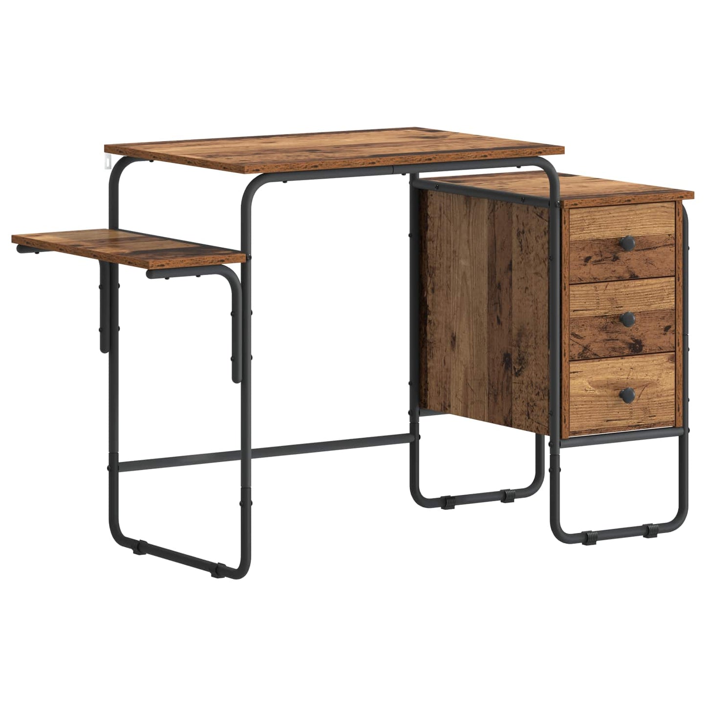 vidaXL Desk with Storage Oak Wood 120 x 50 x 75 cm