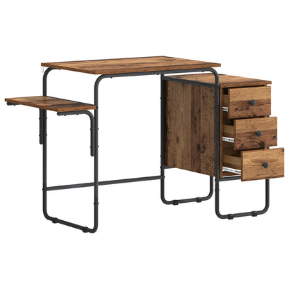 vidaXL Desk with Storage Oak Wood 120 x 50 x 75 cm