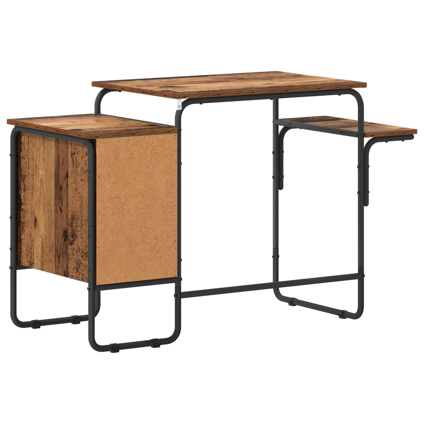 vidaXL Desk with Storage Oak Wood 120 x 50 x 75 cm