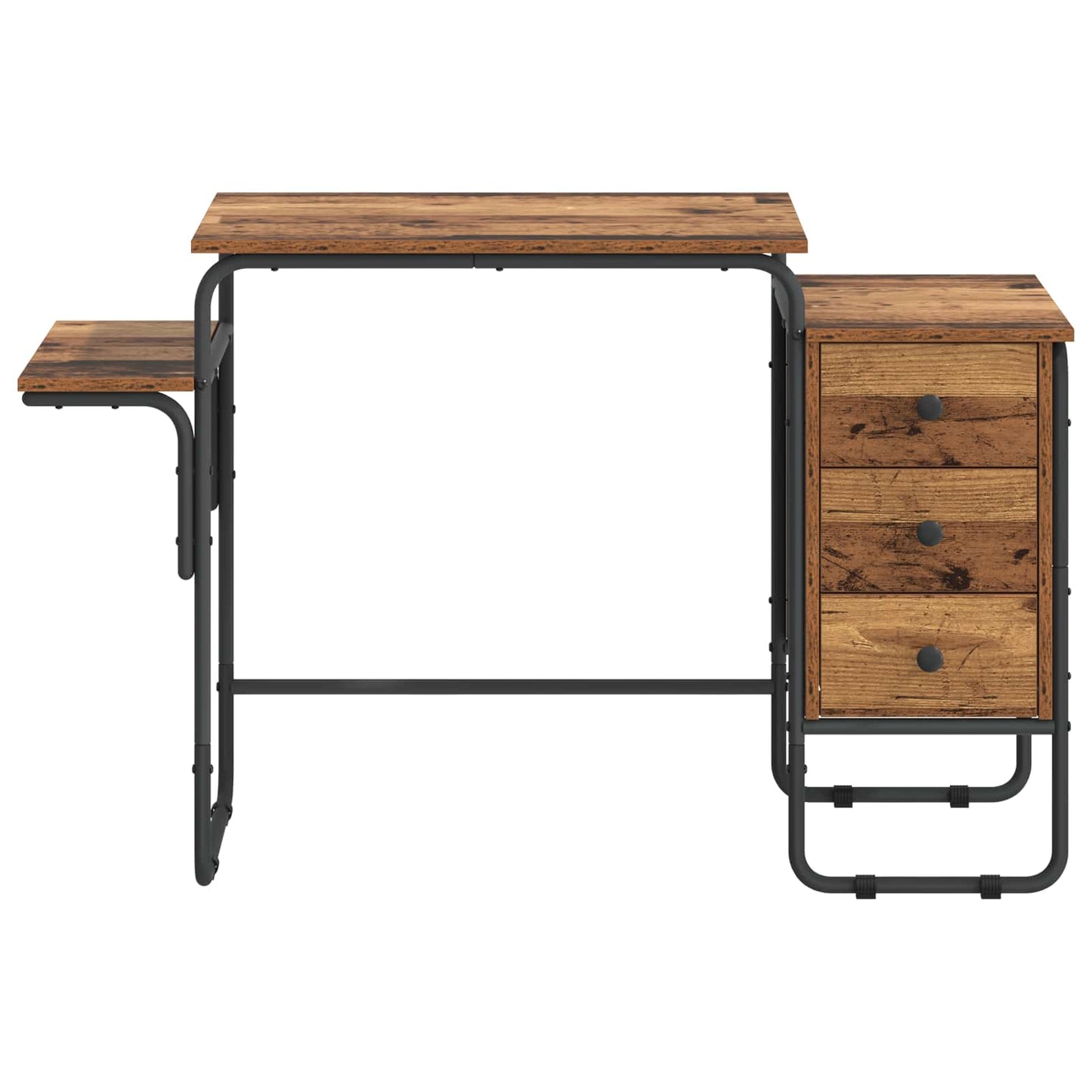 vidaXL Desk with Storage Oak Wood 120 x 50 x 75 cm