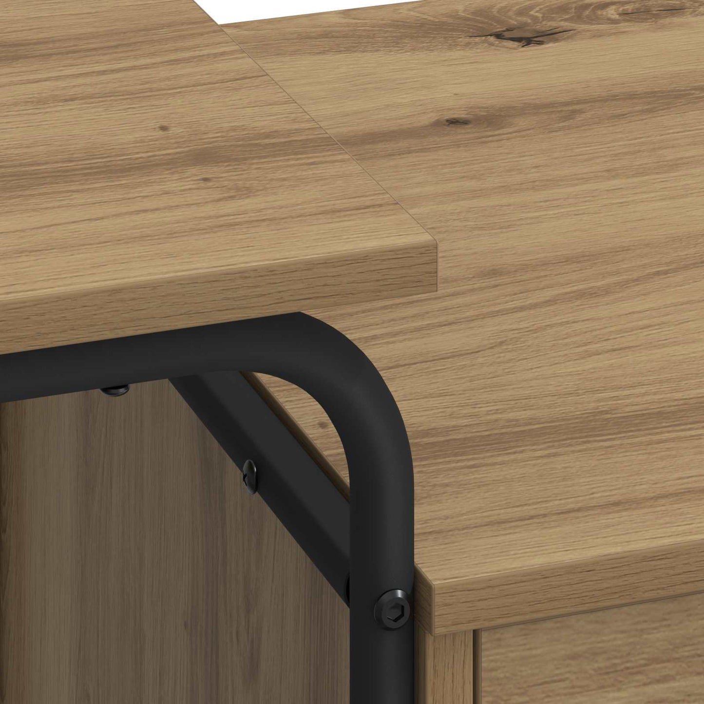 vidaXL Desk with Storage Artisan Oak 120 x 50 x 75 cm