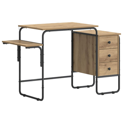 vidaXL Desk with Storage Artisan Oak 120 x 50 x 75 cm